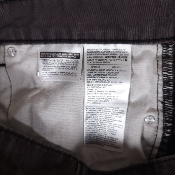 Levis Charcoal Gray 559 Relaxed Fit Denim Pants Mens 36x30 Jeans RUNS SMALL - Picture 11 of 16